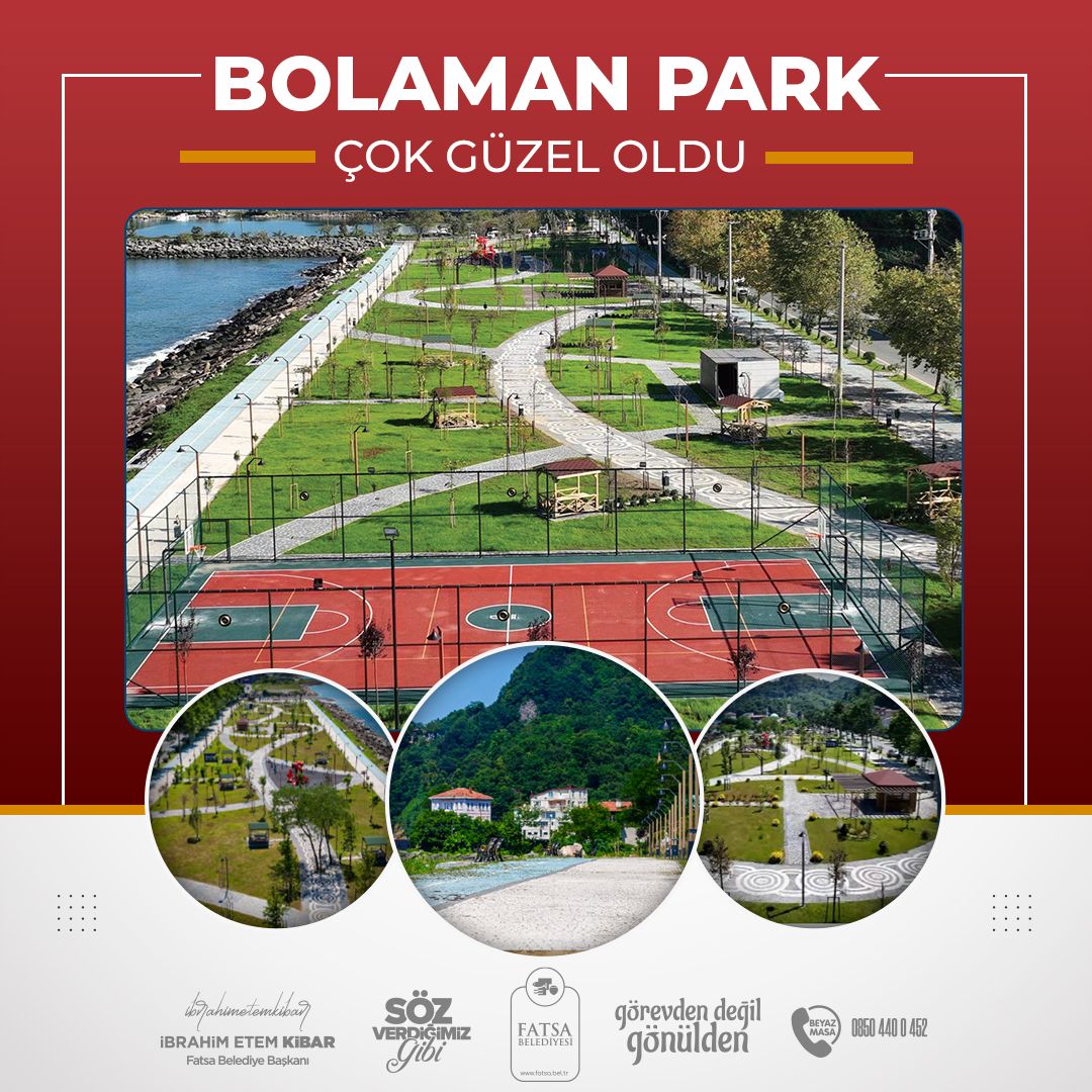 Büyükşehir belediyemiz tarafından 20.000 m2 alan üzerine kurulu Bolaman Park projesi, yürüyüş ve bisiklet yolları, kafeterya, spor, dinlenme ve piknik alanlarıyla gözde sosyal mekânlarımızdan biri haline geldi.