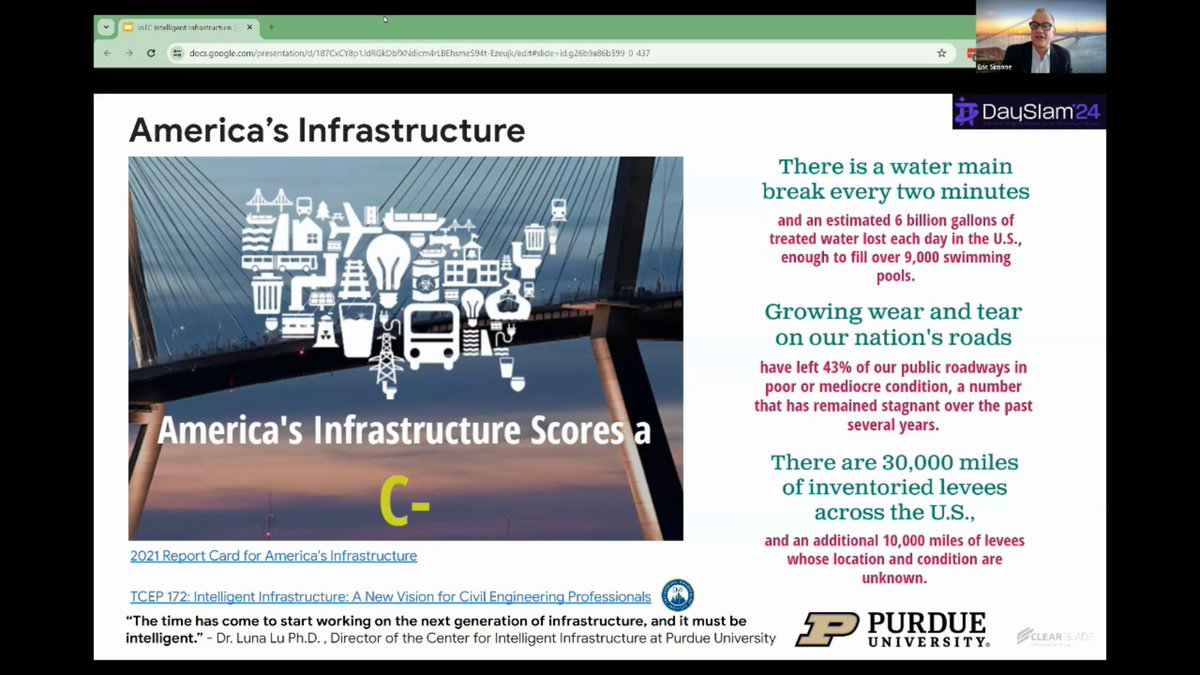 Modernizing this infrastructure is a complex problem involving many technologies and physical assets. In 2021 America’s infrastructure was graded as a C- with a clear and present need to do so, @esimone928 @ClearBlade. iotpractitioner.com/intelligent-in… #IoTCommunity #IoTSlam #IoT #GenAIoT