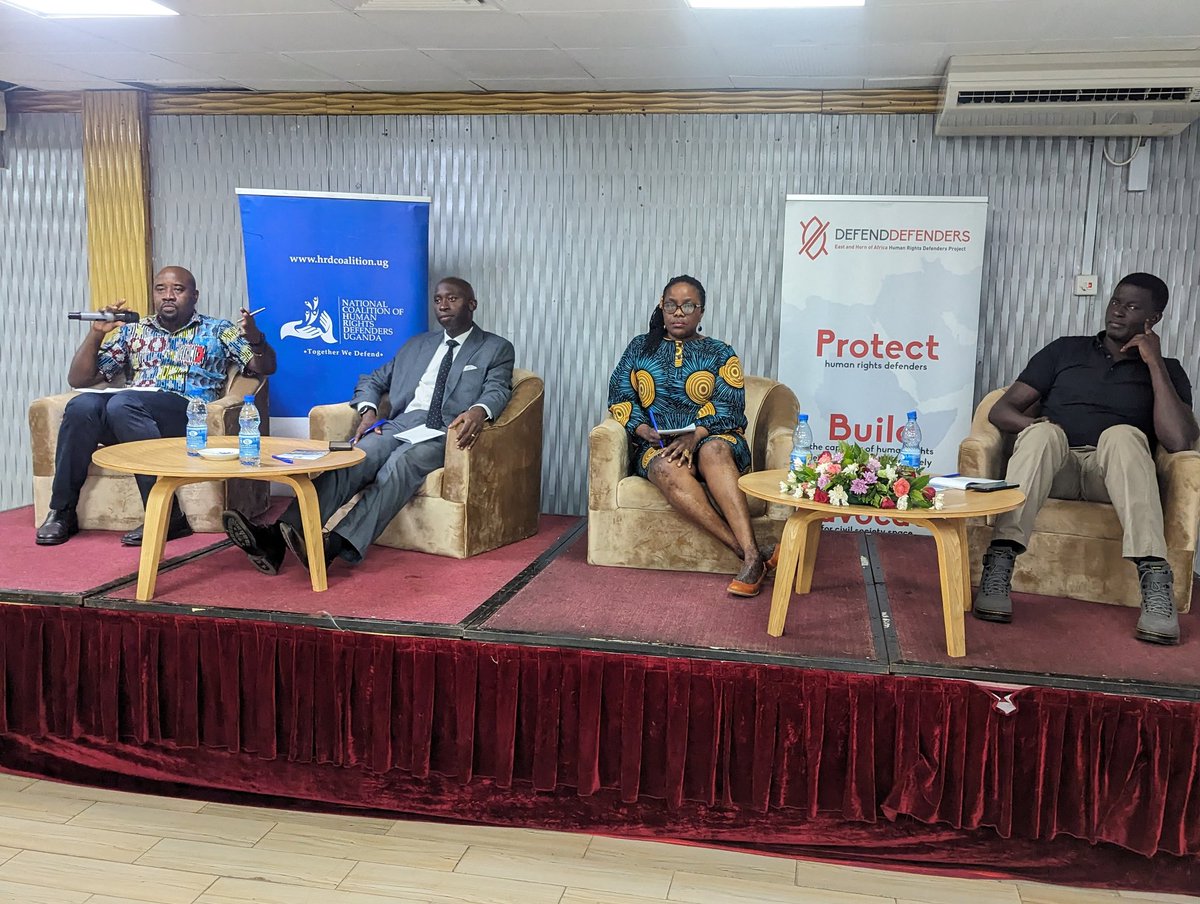 To discuss the roles of states Vs those of #CSOs under the UPR mechanism, we have Bernard Mujuni from @Moglsd_UG , @mugerojay99 from @theICTJ , Susan Achen from @uwonet & @Victor_OCHEN , an Advisor to the @Refugees . #UPRUG22_26