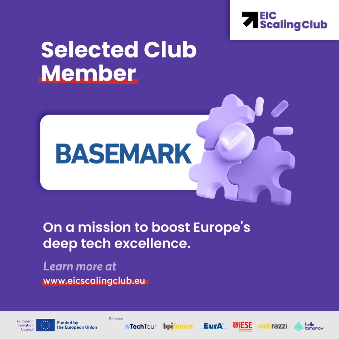 We are thrilled to announce that Basemark has been selected to join the prestigious @ScalingClubEIC network as one of Europe’s highest-potential deep tech scale-ups! Read the full press release here: hubs.li/Q02r0XhY0 #Basemark #EICScalingClub #EUeic #EIC #Automotive #AR