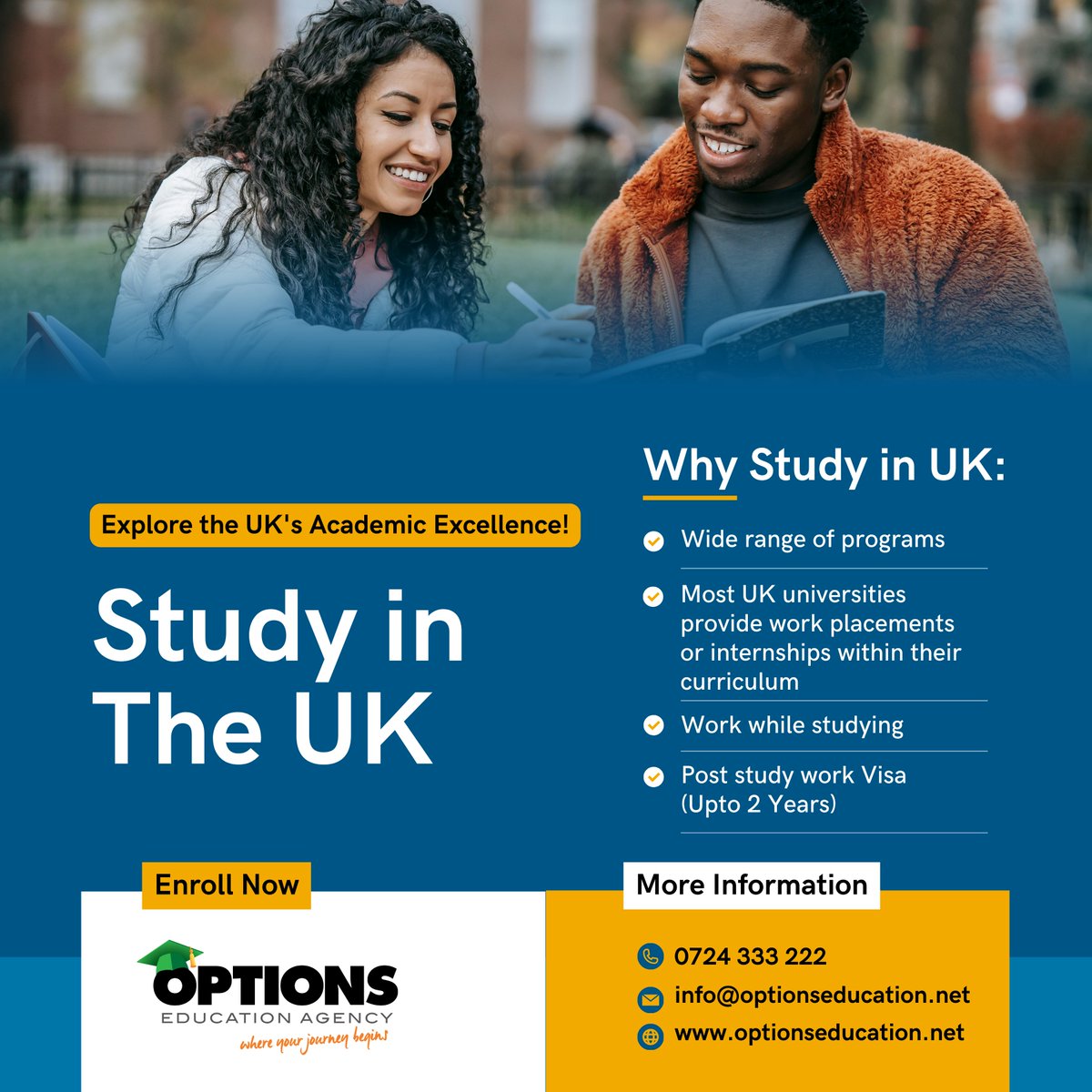 Dreaming of Studying in the UK? Make it a Reality with us! Dial 0724 333 222 now to take the first step towards your future! #studyabroad #studyinuk