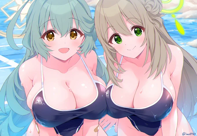 ユメノノの幻覚ユメ先輩とノノミは関わり無かったのはわかってるけど並べたくなる…#ブルアカ 