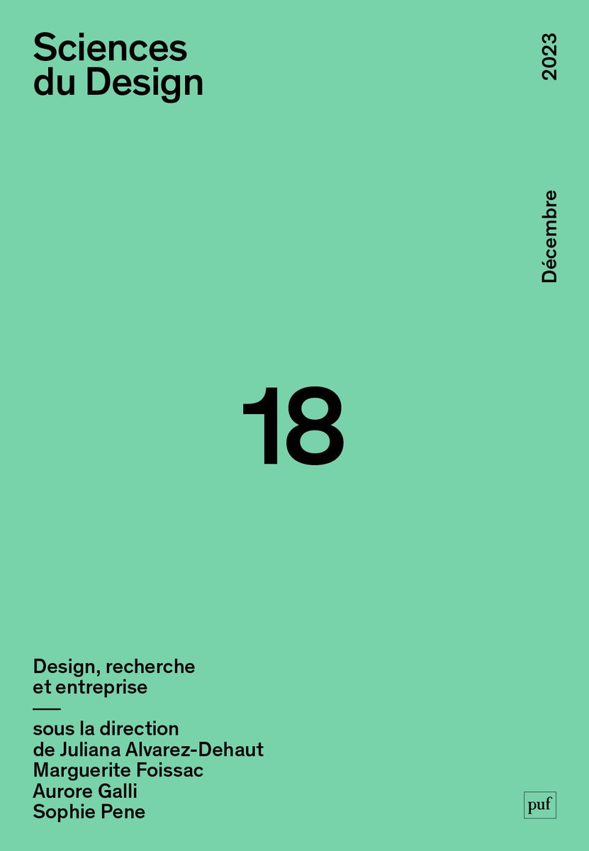 Notre numéro 18 "Design, recherche et entreprise" vient de paraître ! Ce numéro, s’intéresse à la relation entre les entreprises et le design, saisie sous l’angle de la recherche.  Pour rappel, la revue est désormais intégralement accessible en ligne : cairn.info/revue-sciences…...