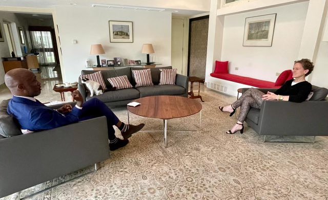 Scanlon_Leslie's tweet photo. It was great to spend time with @Momalindi @UN #ResidentCoordinator this week to catch up on how 🇨🇦 and 🇺🇳 agencies based in 🇵🇰 are collaborating on so many of our joint priorities. And to discuss what is ahead on #Nutrition, #Education, #Climate, #GirlsEmpowerment, etc. 🤝 https://t.co/WZumR9LiU2