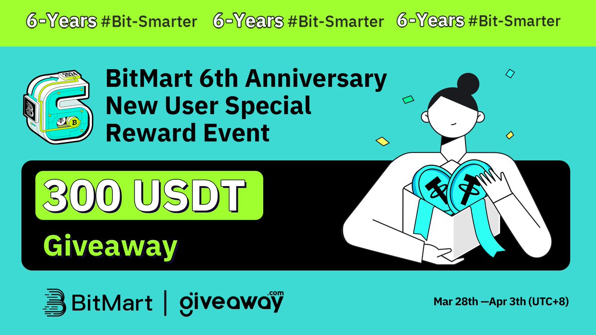 🙋Are You Ready to Win Big?🎁🎁🎁 🔥#BitMart x @Giveaway_HQ 300 USDT #Giveaway is here! 🚀Register, engage, and you could win fantastic prizes! Fill👉s.giveaway.com/xtuso1 Tool Provider: Giveaway.com - web2+web3 task platform, ensure provably fairness.@Giveaway_HQ…