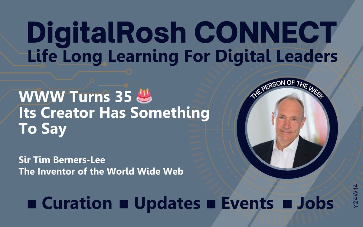 DigitalRoshHome's tweet photo. This week in #DigitalRosh #CONNECT #newsletter: Tim Berners-Lee on #WWW as it Turns 35; Jensen Huang Keynote Speech &amp; Other #Nvidia Gems; #Walmart Breaking Retail with #AI; What Animals Are Saying with #AI, TLT2024 Community Event with WIX. https://t.co/DQAuTsik9i https://t.co/AdFuy4Qckb