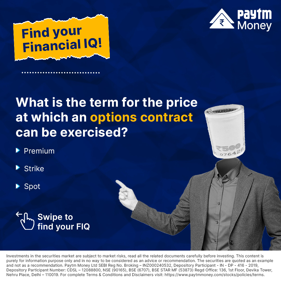 PaytmMoney's tweet photo. Hope you didn't strike out on this one ;)
Learn something new about the world of finance and improve your #FIQ with us.
Let us know your FIQ scores in the comments!
#PaytmMoney #OptionsTrading #FinancialIQ #OptionsContract https://t.co/3WK9m2nsLN