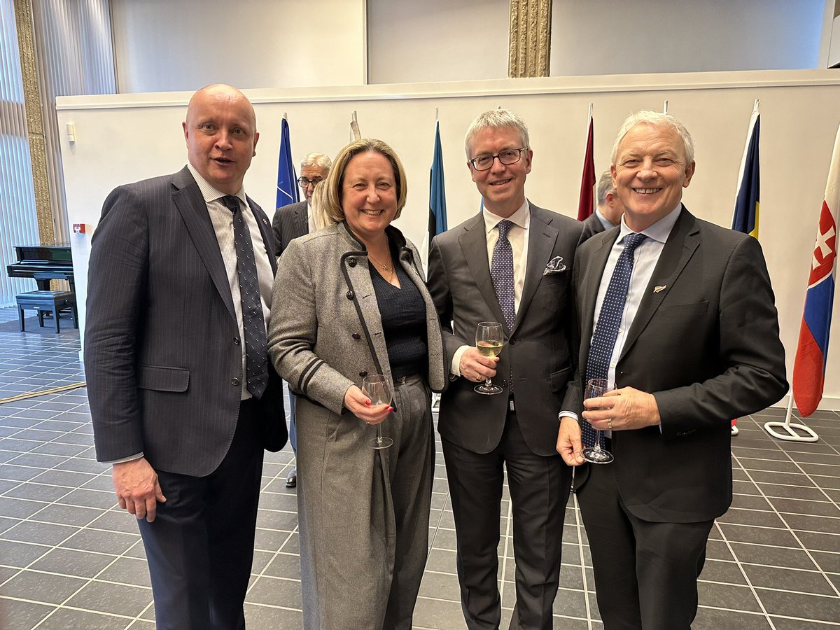 With colleagues, Ambassadors for Finland and Sweden and FCDO Minister Trevelyan marking the two nations joining NATO. Sweden has done so after nearly 200 years of being neutral indicating the huge concern in Europe at growing Russian authoritarianism and aggression.