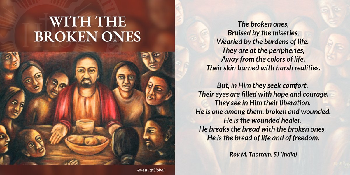 He breaks the bread with the broken ones. He is the bread of life and of freedom. Blessings of the Holy Thursday to everyone!