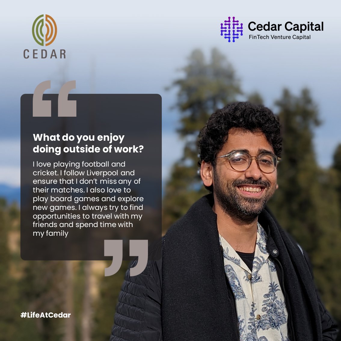 '2+ amazing years at Cedar! Interacting & learning from diverse stakeholders fuels my journey. We innovate & set new benchmarks effortlessly, driven by our global team.' Read more about Alan Nigrel's inspiring journey! 

#LifeatCedar #PeopleSpotlight #WorkCulture #JoinUs