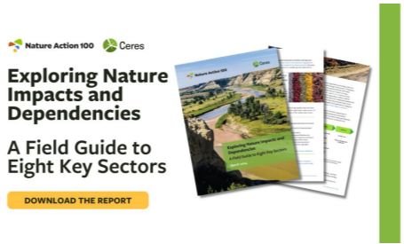 planet_tracker's tweet photo. Nature Action 100 and @CeresNews published a new field guide to equip investors with insights and resources to inform their nature engagements with companies across eight key sectors. Explore here: https://t.co/rtU9as8ILX
#NA100 #NatureLoss https://t.co/bp6qa0BVie