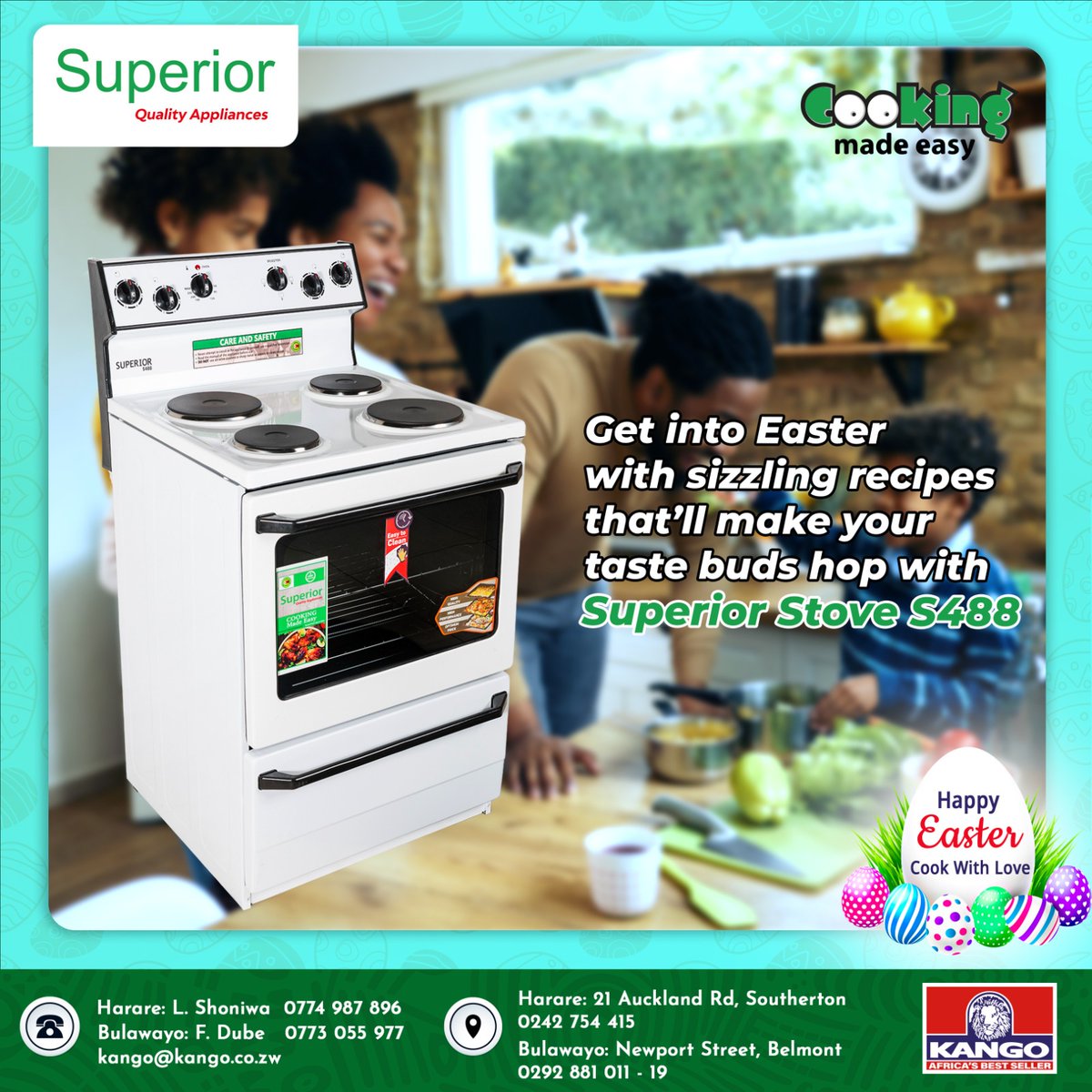 Cook Up a Storm this #easter2024 with Our High-Performance #Superior S488 4 Plate Stove! Upgrade Your Culinary Experience Today! #4PlateStoves #CookingAppliances #KitchenEssentials