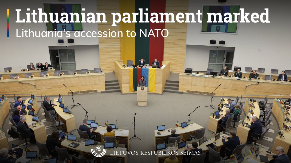 Today the @LRSeimas marked the 20th anniversary of the membership of Lithuania in @NATO. #NATO #WeAreNATO