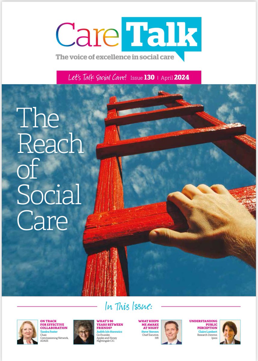 The April issue of @CareTalkMag is out! The theme for this month is 𝐓𝐡𝐞 𝐑𝐞𝐚𝐜𝐡 𝐨𝐟 #𝐬𝐨𝐜𝐢𝐚𝐥𝐜𝐚𝐫𝐞 Featuring sector insights, stories from award winning care & support workers & more! bit.ly/3TCgT4x #ThankYouSocialCare