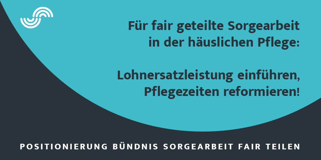 #Sorgearbeit in Form häuslicher Pflege muss umverteilt werden: hin zu professionellen Unterstützungsangeboten und zwischen den Geschlechtern. Mehr in unserer aktuellen Positionierung unter tinyurl.com/BSFT-Pflege #SorgearbeitFairTeilen