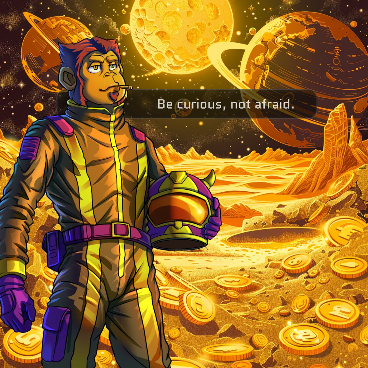 We are trying something different 

Space Missions are live for Stoned Apes.  

Head over to our Discord to learn about how to send out your apes to space 🚀 

The official Twitter announcement will follow at 4:20PM UTC.