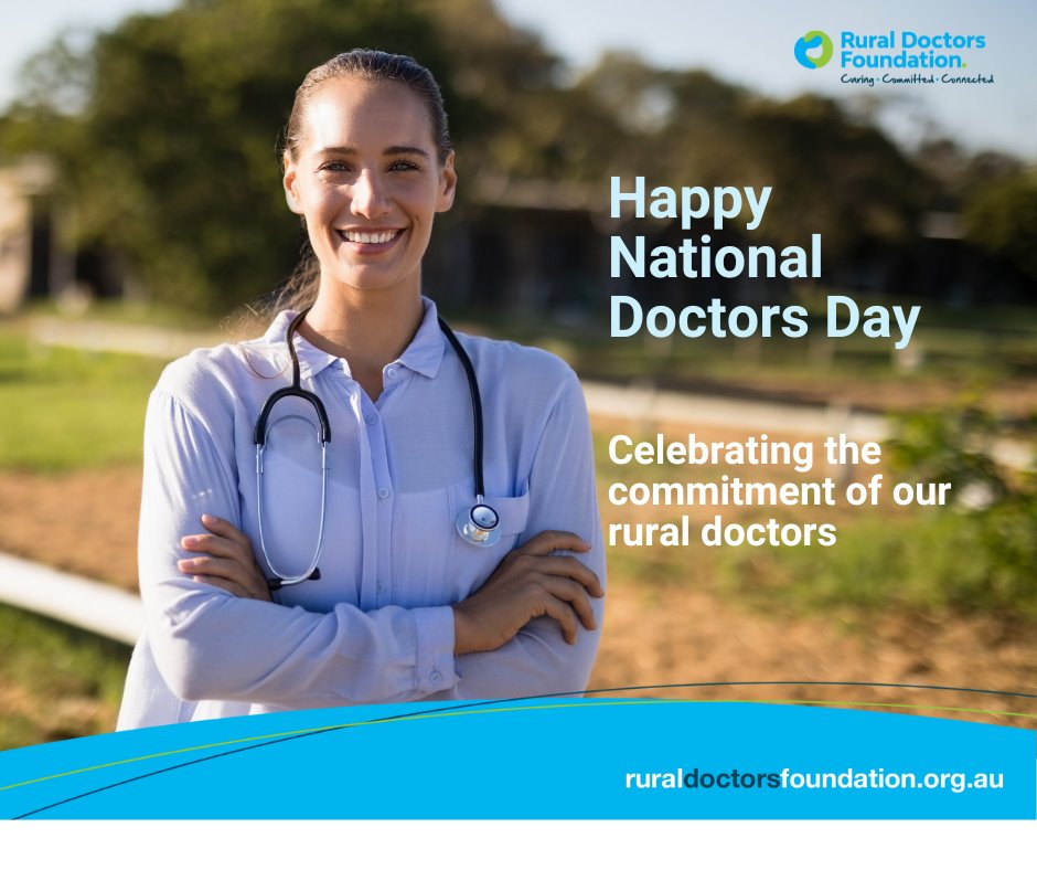 Happy National Doctors Day! Thank you to all the doctors out there helping our beautiful rural communities thrive. 

To find out about our innovative new service helping rural doctors, read more here: ruraldoctorsfoundation.org.au/what-we-do-2/s…