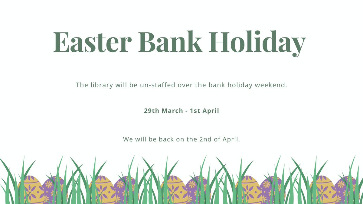 The library will be unstaffed over the Easter Bank holiday weekend. But you can still access our physical space with your Trust Swipe card. All online resources are available with your OpenAthens credentials. We will be back on the 2nd of April.