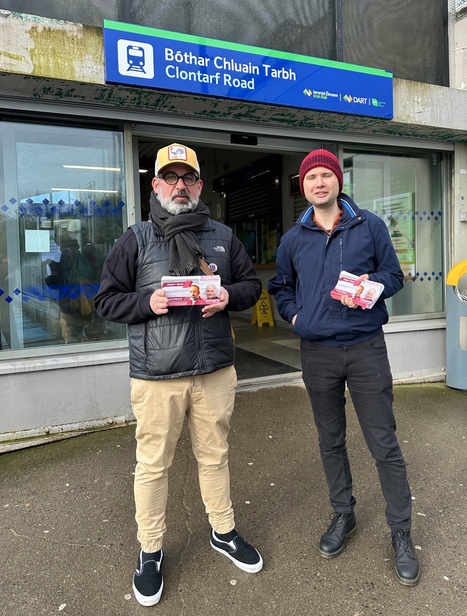 Very busy this morning in #Clontarf Dart station over 500 leaflets handed out. The general consensus is we need rid of the parties who have governed appallingly for the past 20yrs. That have done nothing only create the worst housing crisis in the history of the state! #PBP