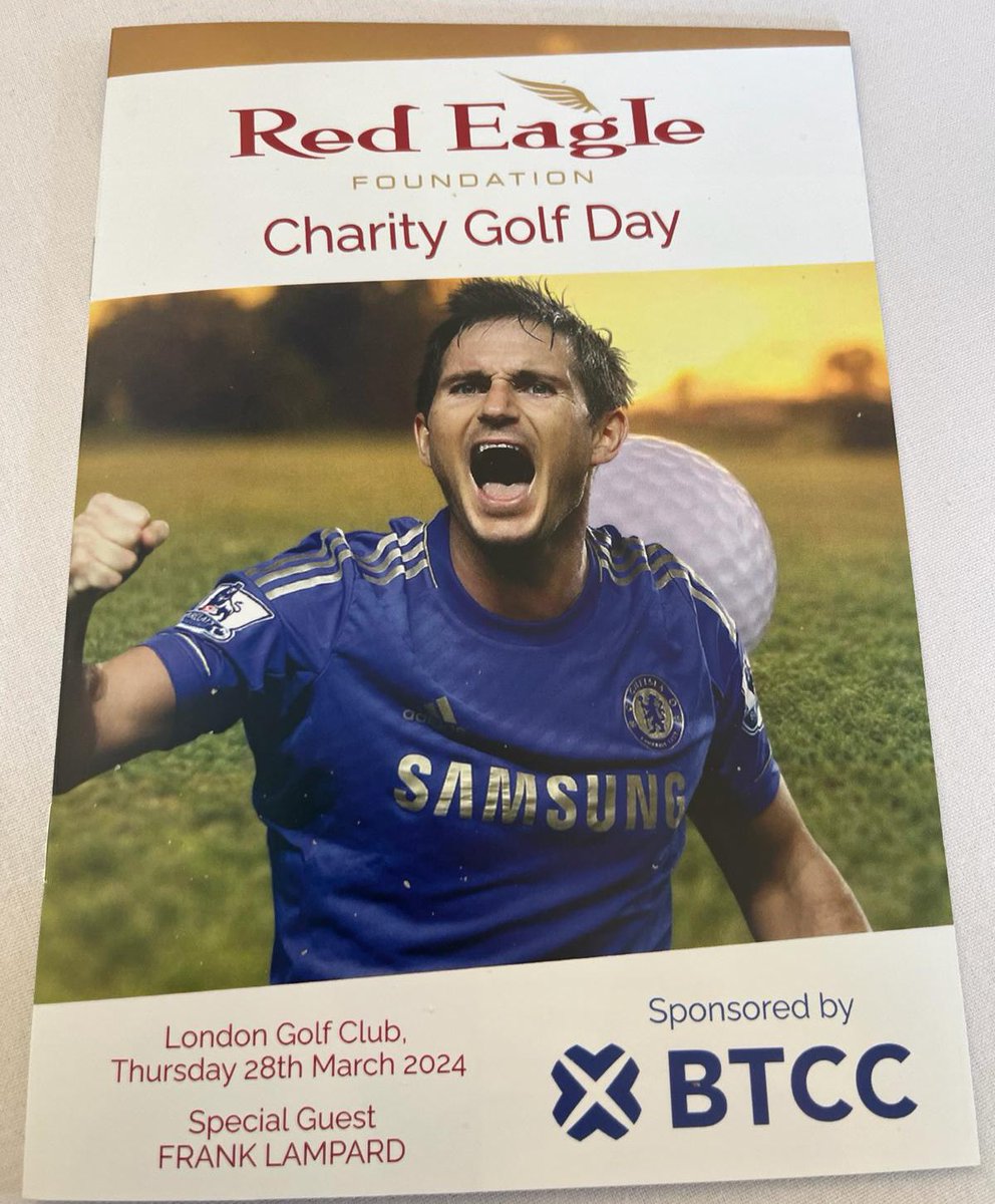 Really looking forward to the Red Eagle Charity Golf Day for which I’m an ambassador. Thank you so much in advance to Frank Lampard for helping raise money for an amazing course 🙏 ⛳️