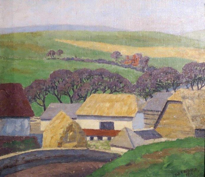 Continuing the Sussex theme from the past couple of days, I thought I'd start today with 'Sussex Farm' by Cecil Osborne from 1934. Previously I have tried, unsuccessfully, to identify the location. It would be great to be able to pin it down #CecilOsborne #Sussex #EastLondonGroup