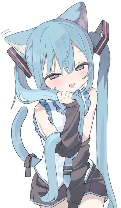 撫でられ待ちミクさん#初音ミク 