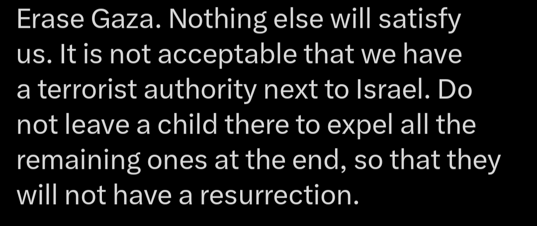 archivegenocide's tweet photo. Log this explicitly genocidal post from the Deputy Speaker of the Knesset before it can be erased. https://t.co/dXhfaer8DE