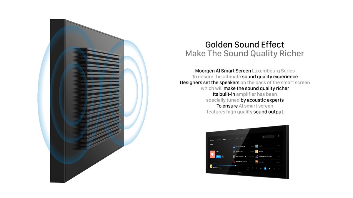 The Moorgen AI Smart Screen from the Luxembourg Series has a 12.3-inch display. Its advanced functionality allows for the control of all smart home devices and includes AI-powered user habit analysis. #moorgen #smarthome #luxuryhome #intelligence #lifestyle #smarthomesolutions