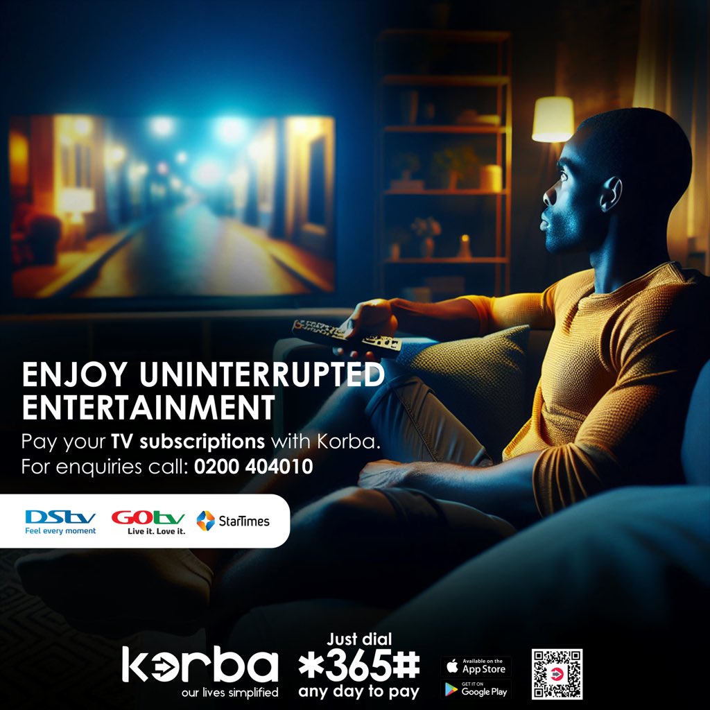 Simply download the Korba mobile app or dial *365# and you’ll have your TV subscriptions taken care of in no time. Pay your GOTV, Startimes, and DSTV subscriptions with Korba. Unique solutions made for you! #corporatesolutions #ussdcodes #Korba365 #bespokesolutions