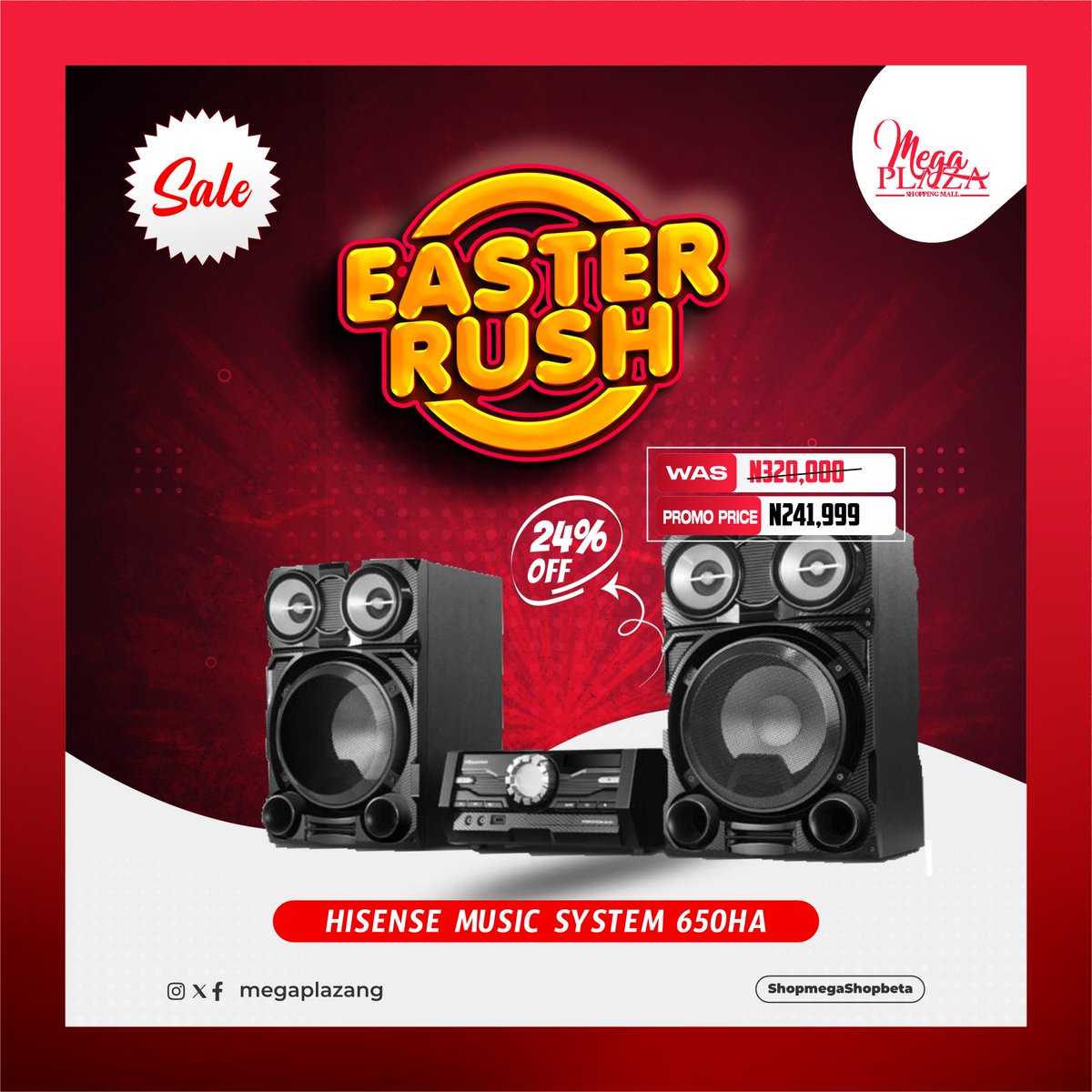 megaplazang's tweet photo. It's Easter Rush Season ๐ฅ๐ฅณ
Trust us to always bring you the best deals at every chance๐
Get your items on sales from now till 4th of April, 2024
#shopmegashopbeta #megaplaza #easterrush #eastersales #sales #shoppingmall #onlineshopping #delivery #shoppingmalls pregnancy https://t.co/umSY5szWV1