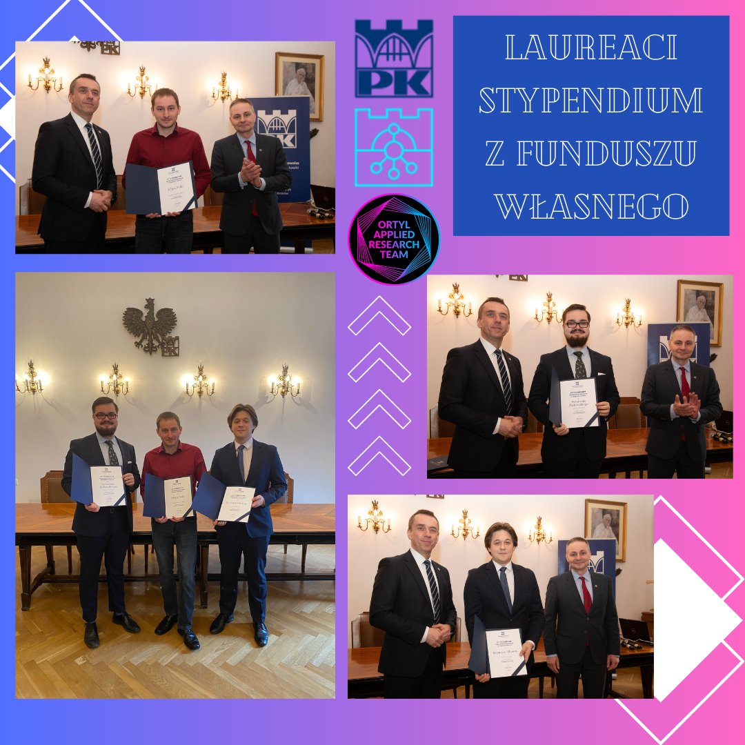 Last week, Cracow University of Technology pewarded scientifically active students and PhDstudents, awarding them - from its own Scholarship Fund.Among the awarded scholarship recipients are many from our #OrtylPhotoLab @FilipPetko2 @MJankowska @SzymonZydowski @gosianoworyta and