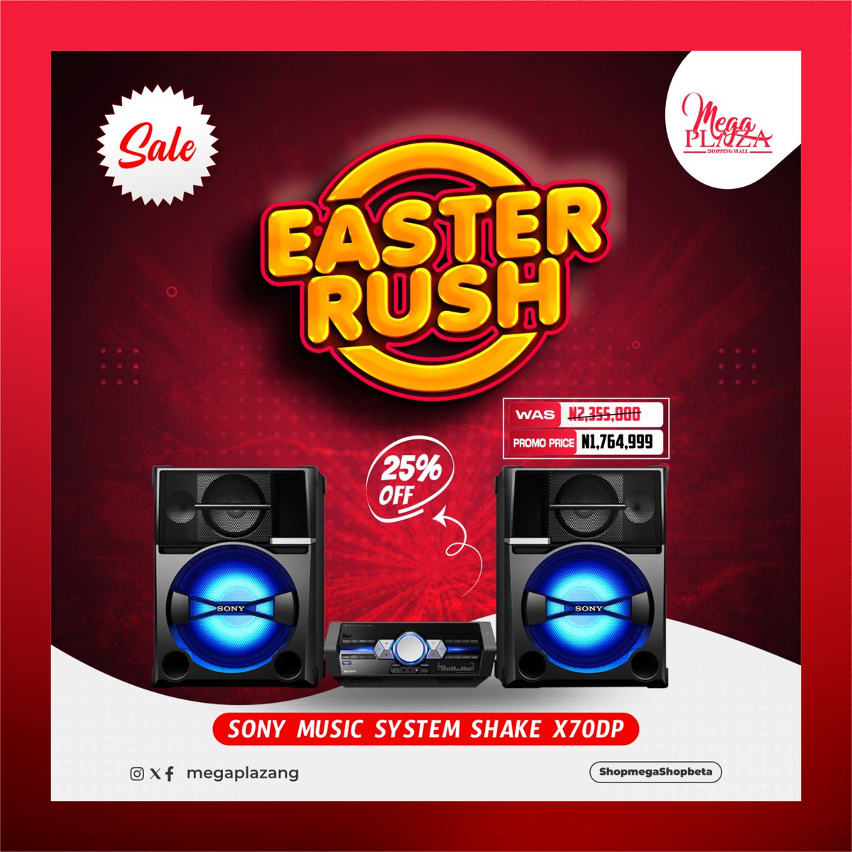 megaplazang's tweet photo. It's Easter Rush Season ๐ฅ๐ฅณ
Trust us to always bring you the best deals at every chance๐
Get your items on sales from now till 4th of April, 2024
#shopmegashopbeta #megaplaza #easterrush #eastersales #sales #shoppingmall #onlineshopping #delivery #shoppingmalls #JacksonWang https://t.co/uX8MLQsAZt