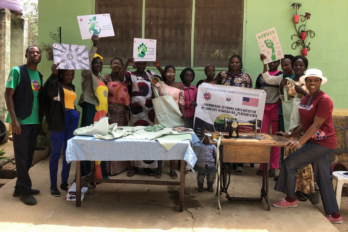 Toyin Wiggins Centre, in collaboration with the U.S. Mission, has equipped 25 young women affected by conflict in #Plateau State with digital, green entrepreneurship, and leadership skills to promote peace &amp; economic growth. #womeninleadership #WHM