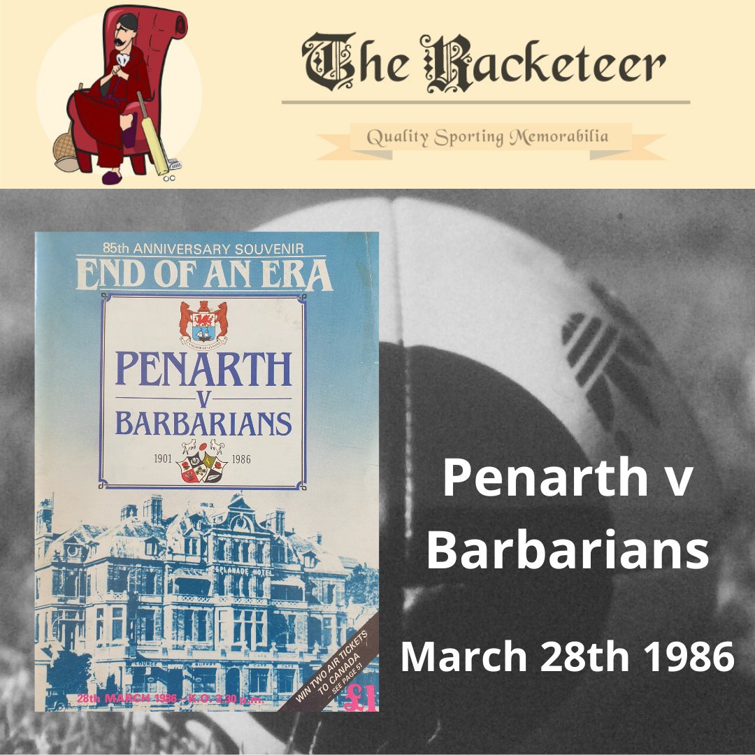 The #EasterWeekend used to mean @Barbarian_FC rugby ..... as with this fixture against @PenarthRFC played #OnThisDay in 1986 (sadly the last against the club)

#rugbyprogrammes #Penarth #BaaBaas #rugbyunion 

the-racketeer.co.uk/barbarians-111…