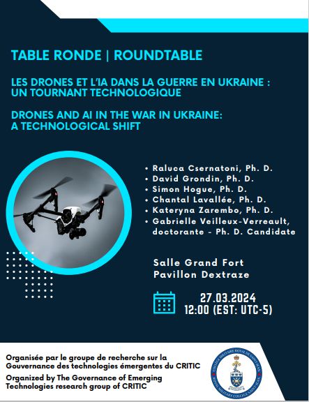 📌Yesterday, I joined the Roundtable on '#Drones & #AI in the War in Ukraine' and focused on the role of foreign tech firms in the conflict. Organized by the Governance of Emerging Technologies Research Group of the Centre on Security & Crisis Governance (CRITIC), @CMRSJ_RMCSJ.👇