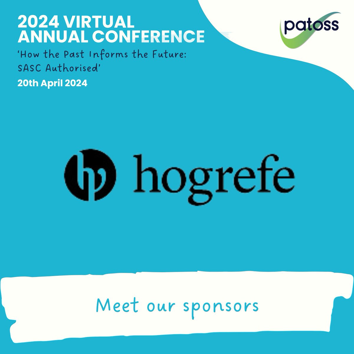 Meet our sponsors! @HogrefeLtd are a leading publisher of psychometric assessments and a training course provider, who combine a scientific approach with in-depth expertise.

Find out more via: hogrefe.com/uk/

#patossconference