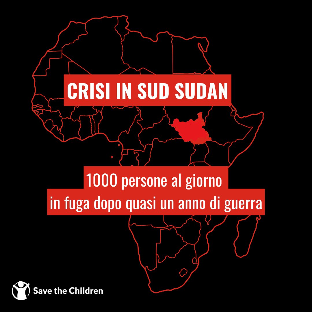 Il #SudSudan sta affrontando una delle crisi umanitarie più gravi del mondo, tra violenze, disastri climatici, fame, sfollamenti di massa e prezzi in aumento. Circa 1.000 persone al giorno fuggono dal #Sudan nel Sud Sudan dopo quasi un anno di guerra.