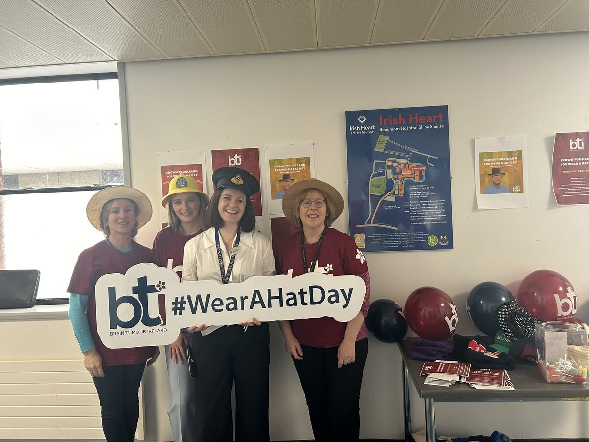 #wearahatday for brain tumour Ireland. So much great work done for patients with brain tumours in @Beaumont_Dublin