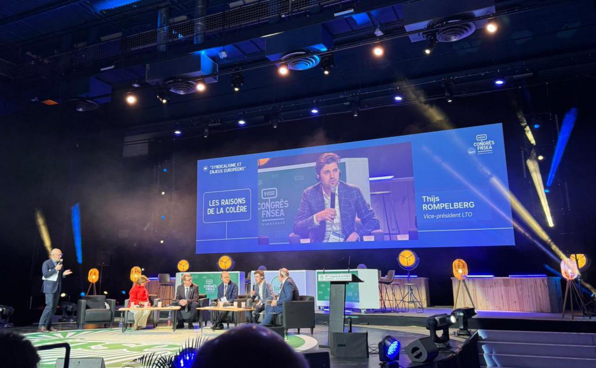 #LTOBRUSSEL 

<a href="/TRompelberg/">Thijs Rompelberg</a> neemt namens <a href="/LTONederland/">LTO Nederland</a> deel aan het <a href="/FNSEA/">La FNSEA</a>-panel over de huidige onrust in #Europa en een doorkijk naar de Europese verkiezingen: ‘Different perspectives on (inter) national movements’