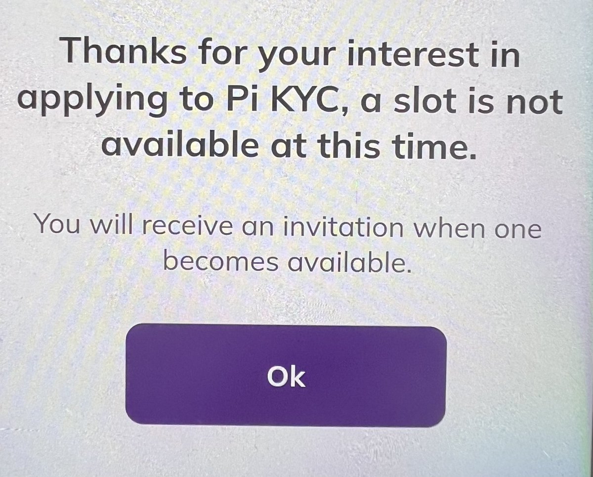 CDKelly28's tweet photo. @PiCoreTeam When will I get a slot, I have tried millions of time, Pi browsers is the latest version , good internet connection, killed all background running app while apply for KYC. Anyone can help? https://t.co/WiEwyQAeYz