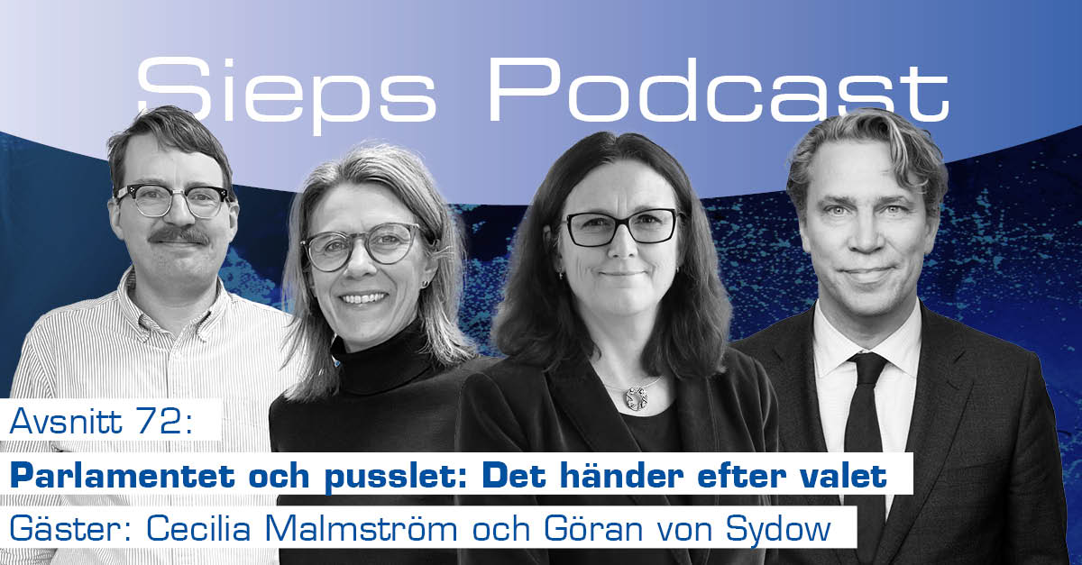 Nytt avsnitt av Sieps Podcast! Cecilia Malmström @MalmstromEU och Göran von Sydow @gvonsydow gästar för ett samtal om vad som händer med partigrupperna, toppjobben och kommissionen efter valet till @Europarl_SV. Lyssna på Sieps sajt: sieps.se/podd_72