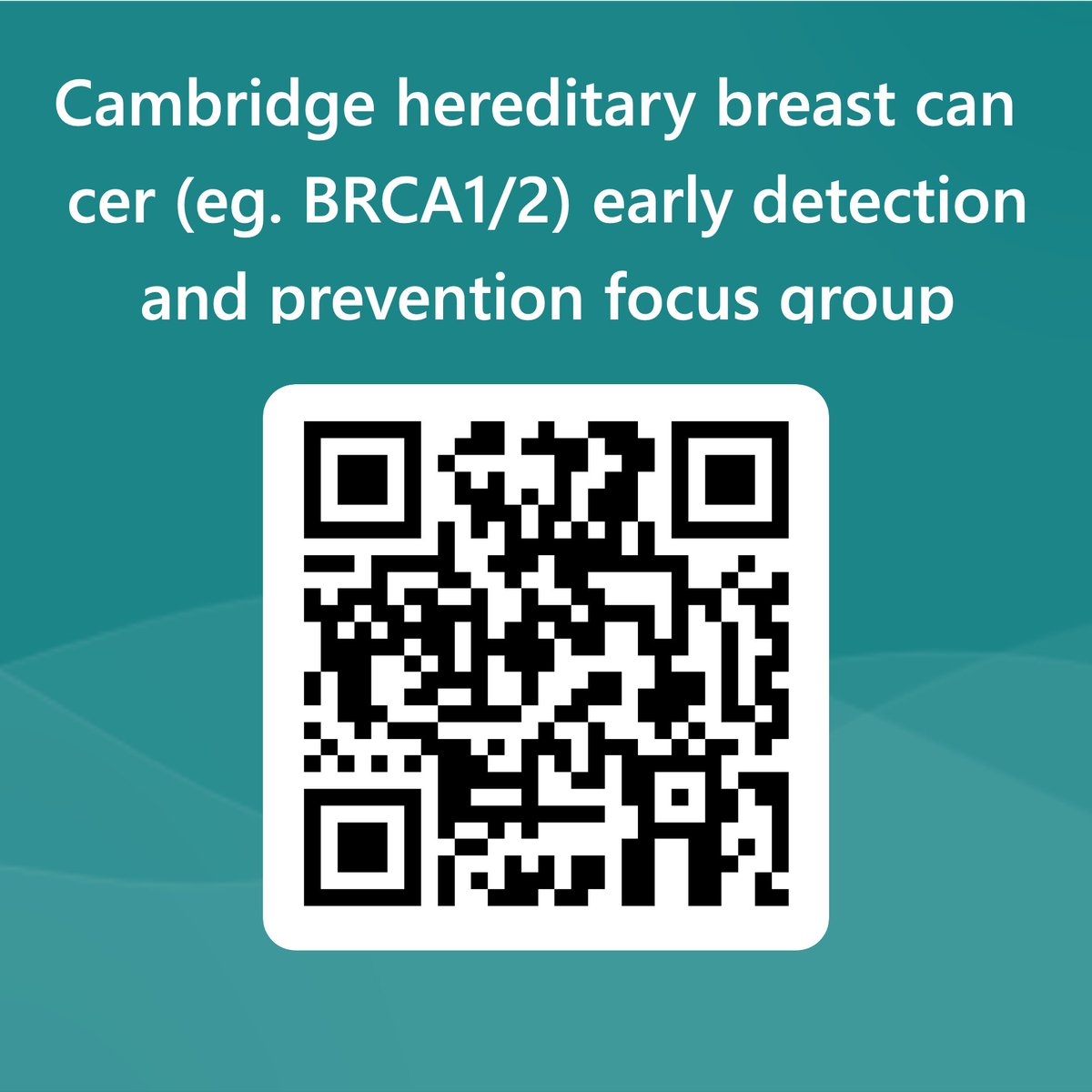 Finally, we are excited about the prospect of using our data to develop early detection and prevention of hereditary breast cancer. @Dr_SaraPensa is setting up a Patient Focus Group who will help us develop the research. If you want to get involved, please fill out this form.