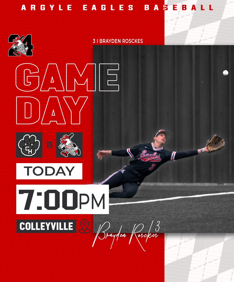 GAMEDAY⚾️ #The24 travel to Colleyville Heritage tonight looking to split the district matchup! @ArgyleSports I @TheTalonNews 📷Steve Wohnoutka Sports Photography