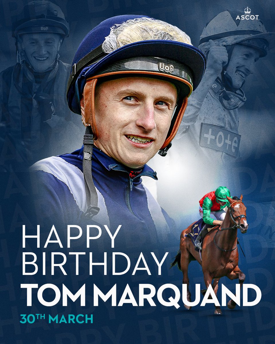 A very Happy Birthday to @TomMarquand. See you back at #Ascot soon 👋 🎂
