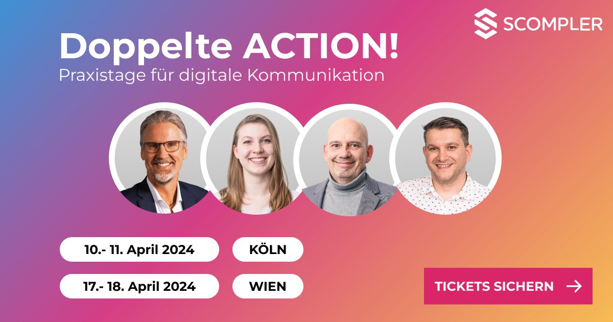 Wie gestalten wir die perfekte #ContentStrategie, die zur Unternehmensgeschichte passt? Auf den ACTION Praxistagen sprechen wir genau darüber - in gleich drei Vorträgen von Mirko Lange und an unserem Stand. Jetzt Programm sichten und Tickets sichern: hubs.ly/Q02r2Ppf0