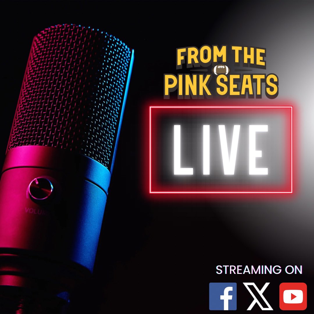 PinkSeatsPod's tweet image. 🗓️:  TONIGHT THE BOYS ARE LIVE

Join @JacobLane08, @Matt_McGavic, @VincentLococo, and @ToffShelf55 to talk spring football, Pro-Day, the 2024 NFL Draft, and much more 

⏰ 9:00 pm