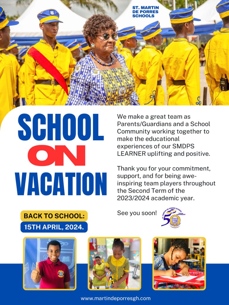 🏖️✈️⛴️💛💙☺️

#StMartindePorresSchool #SMDPS #Schools #SMDPSat50 #HolisticEducation #FutureLeaders #vacation