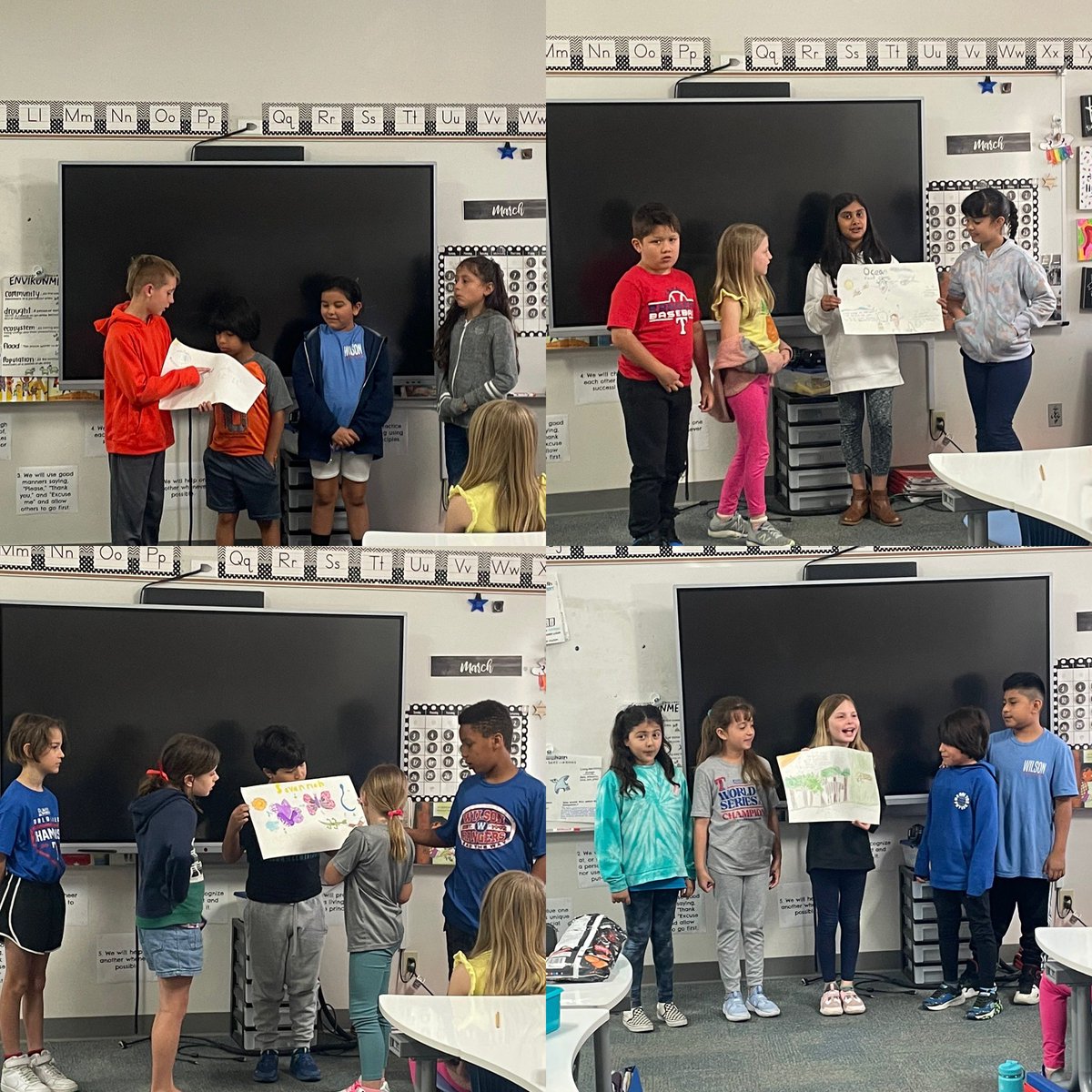 Stephanie Gross (@stephanieg24) on Twitter photo 3A worked so hard on their food chain posters! They did an amazing job presenting!☀️🌱🦓 <a href="/gowilsonrangers/">Wilson Elementary</a> 3A worked so hard on their food chain posters! They did an amazing job presenting!☀️🌱🦓 <a href="/gowilsonrangers/">Wilson Elementary</a>
