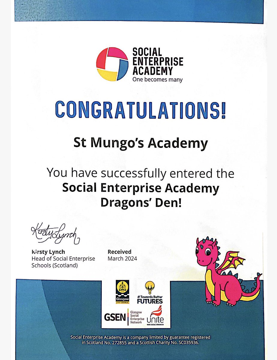 An excellent Pitch to the Dragons 🐉from Team Earthly Echo 🌍🍃at todays @BBCDragonsDen @SEA_Edu 💯 Well done to all of the young people who participated @StMungosAcademy