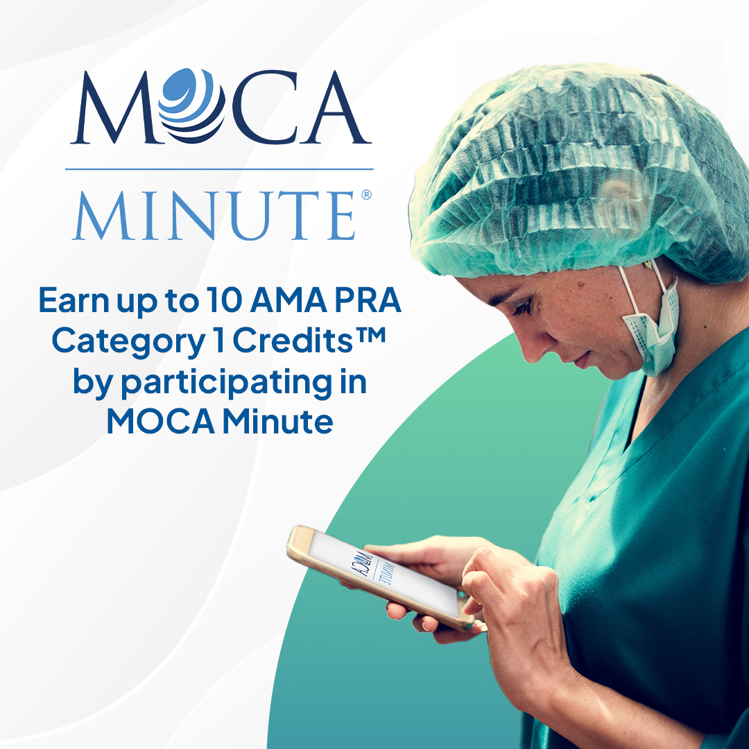 Opt-in when registering for MOCA to earn 2.5 CME credits for completing your 30 MOCA Minute questions in the quarter in which they were intended. Register before April 1, to maximize the number of credits you earn this year. #theABA #MOCA #MOCAMinute #anesthesiology